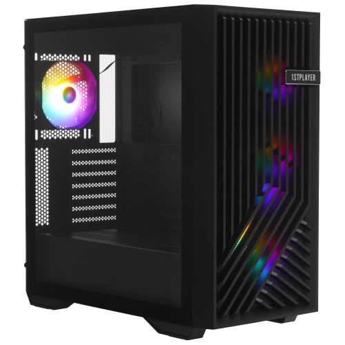 Компьютерный корпус 1STPLAYER FD8 Black [FD8-BK-4F1]