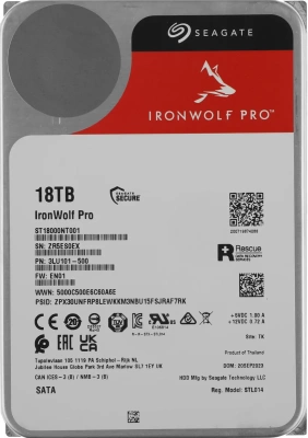 Жесткий диск Seagate 3.5&quot;; 18TB IronWolf Pro Nas ST18000NT001 SATA 6Gb/s, 7200rpm, 256MB [ST18000NT001]