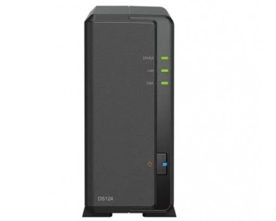 СХД SYNOLOGY настольное исполнение 1BAY NO HDD DS124 [DS124]