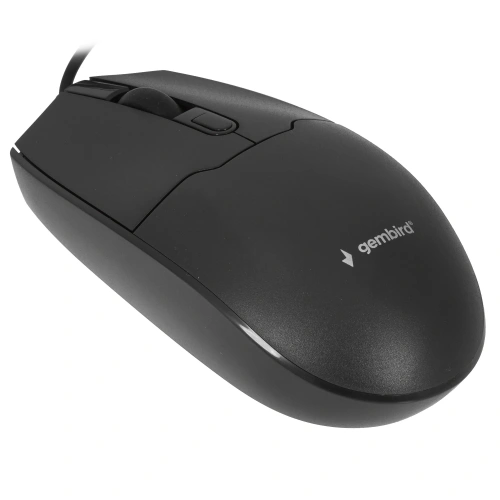 Мышь проводная Gembird MOP-430 черный, 1600 dpi, USB, кнопки - 4 [18718]