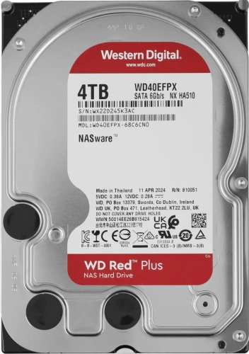 Жесткий диск SATA 4TB 6GB/S 256MB RED PLUS WD40EFPX WDC [WD40EFPX]