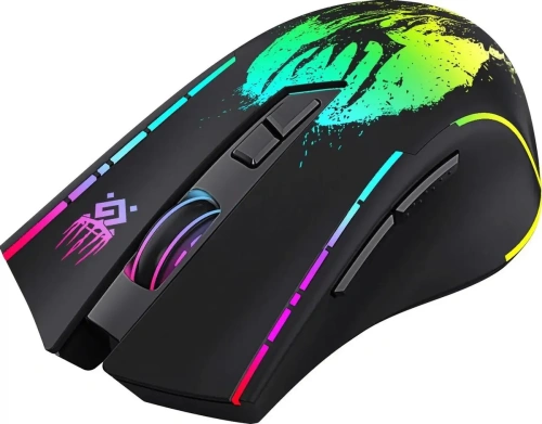 Мышь беспроводная Defender Kronos GM-695 черный, 1600 dpi, радиоканал, USB, кнопки - 7 [52695]