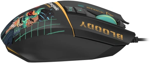 Мышь проводная A4Tech Bloody W63 Max Renegade черный, 12000 dpi, USB, кнопки - 7 [W63 MAX черный/рисунок]