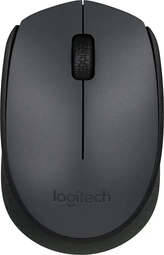Мышь беспроводная Logitech M170 черный/темно-серый, 1000 dpi, радиоканал, USB, кнопки - 3 [910-004642/910-004646/910-004658]