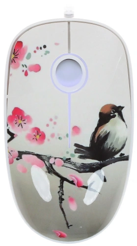 Мышь проводная Qumo Office M43 Serenity белый, 1000 dpi, USB, кнопки - 3 [Office M43 Serenity]