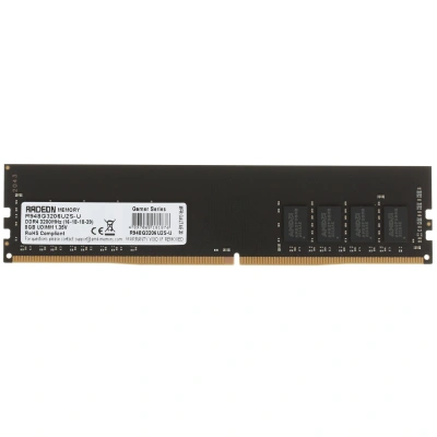 Оперативная память AMD 8GB DDR4 3200MHz DIMM R9 Gamer Series Black R948G3206U2S-UO Non-ECC, CL16, 1.35V, Bulk [R948G3206U2S-UO]