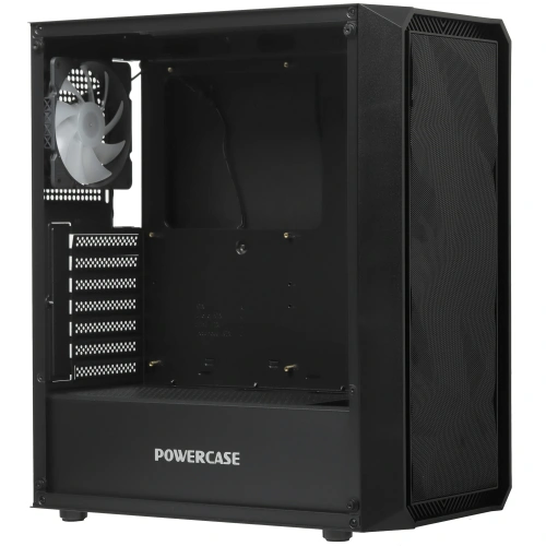 Компьютерный корпус Powercase Mistral Edge, Tempered Glass, 4x 120mm 5-color fan, чёрный, ATX [CMIEB-L4]