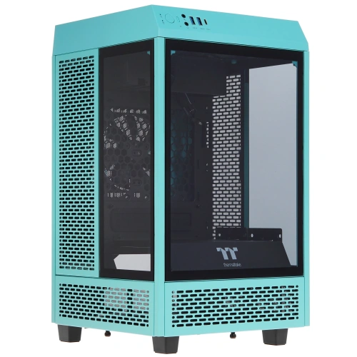 Компьютерный корпус Thermaltake The Tower 100 Turquoise черный без БП [CA-1R3-00SBWN-00]