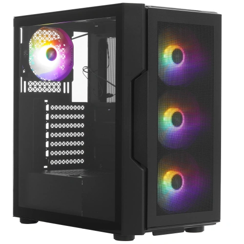 Компьютерный корпус 1STPLAYER TRILOBITE T7-P черный [T7-P-BK-4F1]