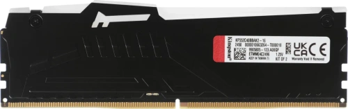 Оперативная память Kingston 16GB DDR5 5200 DIMM FURY Beast Black RGB KF552C40BBAK2-16 kit 2*8,Non-ECC, CL40, 1.25V, 288-pin RTL [KF552C40BBAK2-16]