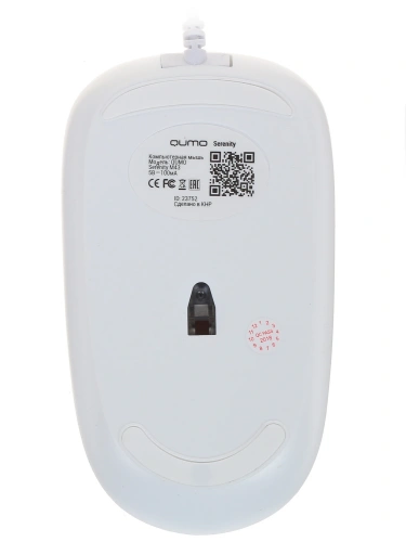 Мышь проводная Qumo Office M43 Serenity белый, 1000 dpi, USB, кнопки - 3 [Office M43 Serenity]
