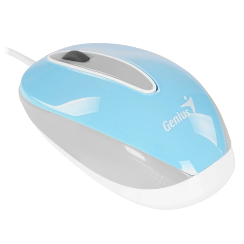 Мышь проводная Genius DX-Mini голубой, 1000 dpi, USB, кнопки - 3 [31010025402]