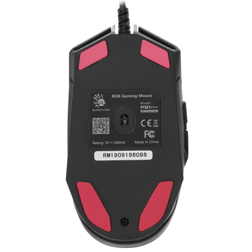 Мышь проводная A4Tech Bloody черный, 16000 dpi, USB, кнопки - 8 [P91 Pro]