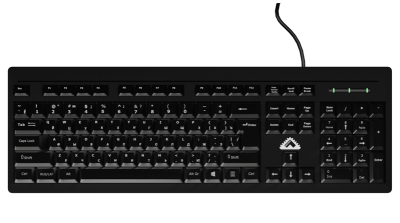 Клавиатура проводная БЕШТАУ КЛ104РУ 104 клавиши, USB, 1,8м, Цвет русской/латинской раскладки (белый/белый) лазерная гравировка, черный МИНПРОМТОРГ (МПТ) [КЛ104РУ/SG]