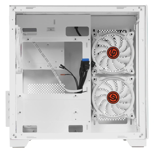 Компьютерный корпус Ginzzu V450 RGb белый CRC6 FAN12CM RGb*3 [V450]