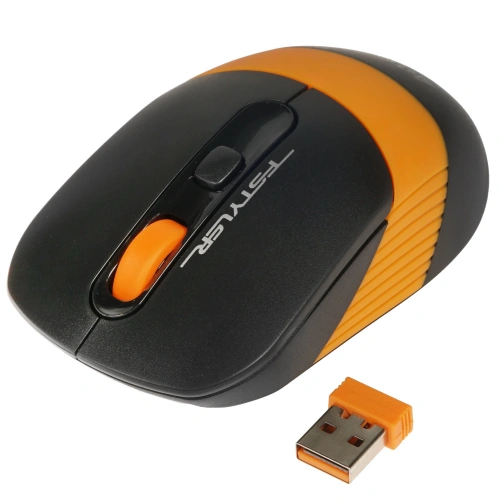 Мышь беспроводная A4Tech Fstyler 2000 dpi [FG10S черный/оранжевый]