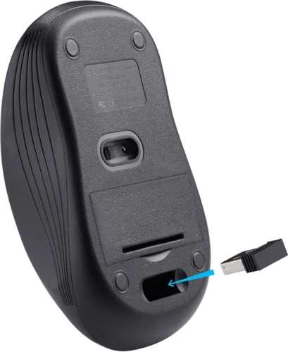 Мышь беспроводная Defender Bit MB-205 черный, 1200 dpi, радиоканал, USB, кнопки - 3 [52205]