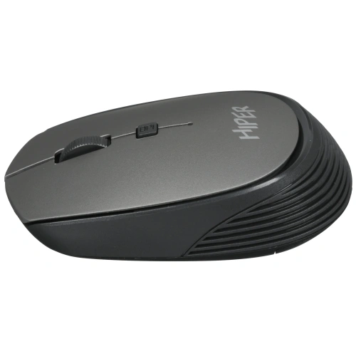 Мышь беспроводная HIPER HOMW-081 серый, 1600 dpi, радиоканал, USB, кнопки - 4 [HOMW-081]