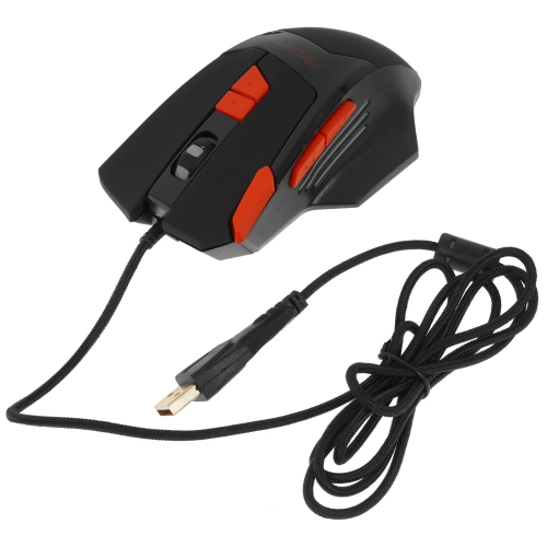 Мышь проводная Qumo Predator M80 черный, 3200 dpi, USB, кнопки - 8 [M80]