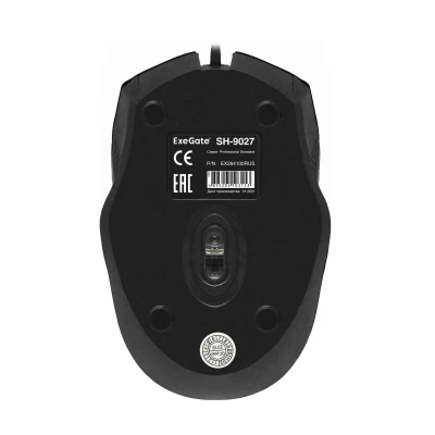 Мышь проводная ExeGate Professional Standard SH-9027 черный, 1000 dpi, USB, кнопки - 3 [EX264100RUS]