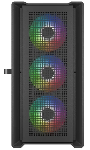Компьютерный корпус Powercase Alisio Micro X4B V2, Tempered Glass, 4х 120mm ARGB fans, ARGB HUB, черный, mATX [CAMCXB-A4]
