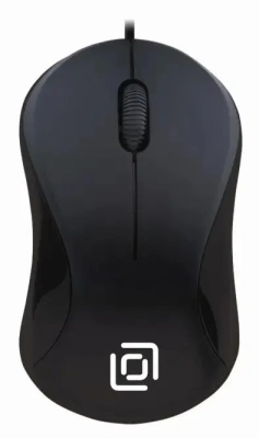 Мышь проводная Oklick 115SR черный, 1000 dpi, USB, кнопки - 3 [115SR черный]