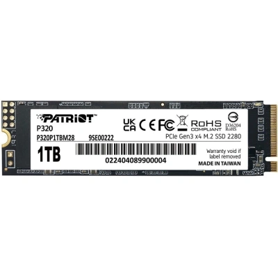 Накопитель SSD Patriot P320 1Tb, PCIe 3.0 x4, M.2 2280, NVMe [P320P1TBM28]