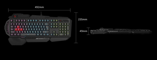 Клавиатура A4Tech Bloody B314 проводная USB черный [B314]