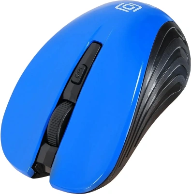 Мышь беспроводная Oklick 545MW черный/синий, 1600 dpi, радиоканал, USB, кнопки - 4 [545MW черный/синий]