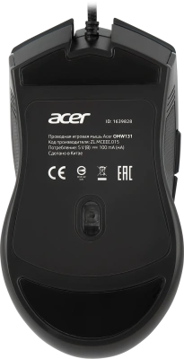 Мышь проводная Acer OMW131 черный, 6400 dpi, USB, кнопки - 7 [ZL.MCEEE.015]