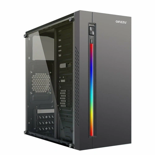 Корпус Ginzzu D370 RGB Window w/o PSU [D370 RGB Window]