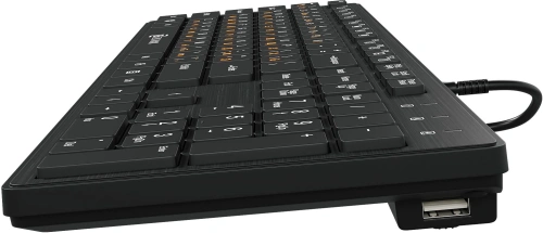 Клавиатура Oklick 520M2U проводная, USB, черный + черный [520M2U]