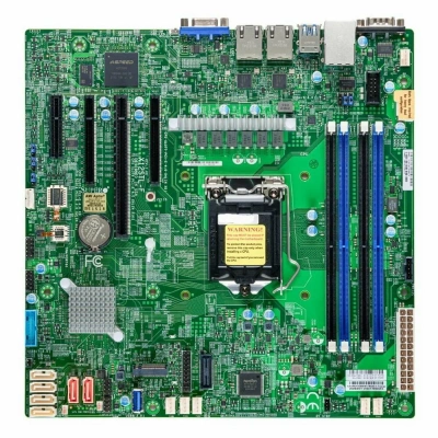 Материнская плата Supermicro MBD-X12STL-F-B, LGA1200, Intel C252, 4xDDR4, 6xSATA, 1xM.2 (PCIe 3.0 x4), 1xPCIe 4.0 x16, 2xPCIe 4.0 x8, 1xPCIe 4.0 x4, 2xLAN, mATX [MBD-X12STL-F-B]