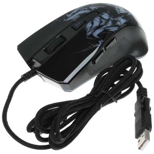 Мышь проводная Qumo Rampage M49 черный, 3200 dpi, USB, кнопки - 6 [ZY-M124]