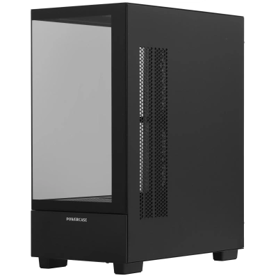 Компьютерный корпус Powercase Vision Micro M, Tempered Glass, черный, mATX [CVMMB-L0]