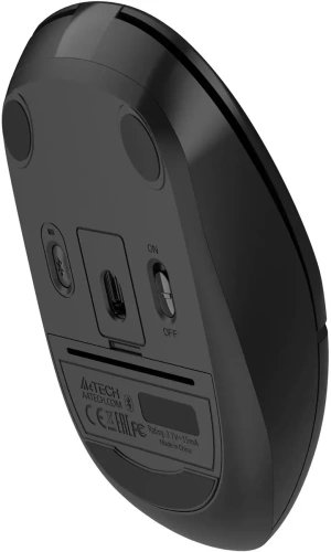 Мышь беспроводная A4Tech Fstyler FB12S черный, 1200 dpi, кнопки - 3 [FB12S USB BLACK]