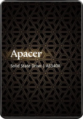 Накопитель SSD Apacer 120Gb PANTHER AS340 SATA 2.5&quot; 7mm, R550/W520 Mb/s, IOPS 80K, MTBF 1,5M, 3D NAND, Retail [AP120GAS340XC-1]