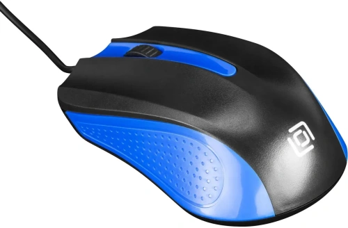 Мышь проводная Oklick 225M черный/синий, 1200 dpi, USB, кнопки - 3 [225M черный/синий]