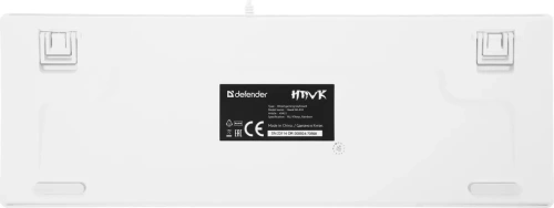 Клавиатура Defender Hawk GK-418 (45421) проводная, USB, белый + голубой [45421]