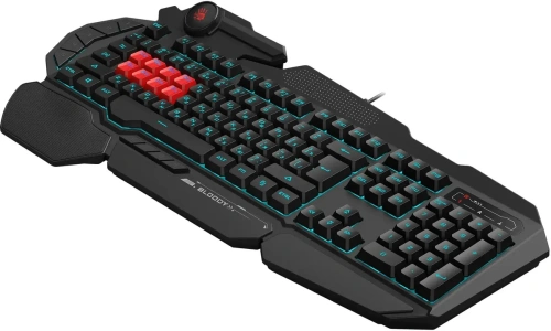 Клавиатура A4Tech Bloody B318 черный USB Multimedia Gamer LED (подставка для запястий) [B318]