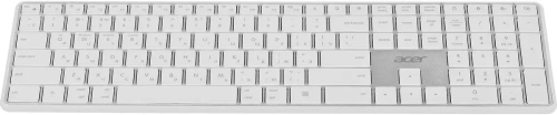 Клавиатура Acer OKR301 (ZL.KBDEE.015) беспроводная, USB, Bluetooth/Радиоканал, белый/серебристый [ZL.KBDEE.015]
