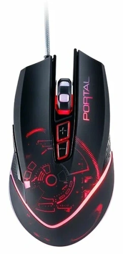 Мышь проводная Qumo Portal M39 черный, 3200 dpi, USB, кнопки - 6 [RN-X43]