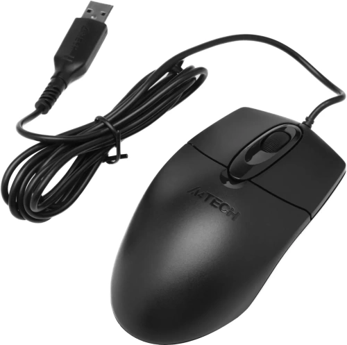 Мышь проводная A4Tech OP-720S черный, 1200 dpi, USB, кнопки - 3 [OP-720S]