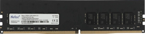Оперативная память Netac 8GB DDR4 3200MHz NTBSD4P32SP-08J Basic RTL PC4-25600 CL22 DIMM 288-pin 1.2В single rank Ret [NTBSD4P32SP-08J]