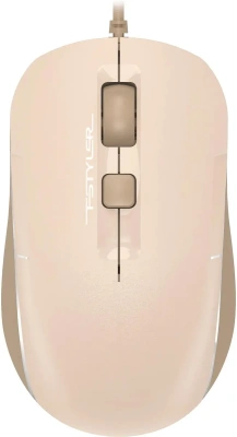 Мышь A4Tech Fstyler FM26 бежевый/коричневый оптическая (2000dpi) [FM26 USB (CAFE LATTE)]
