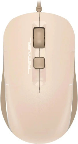 Мышь A4Tech Fstyler FM26 бежевый/коричневый оптическая (2000dpi) [FM26 USB (CAFE LATTE)]