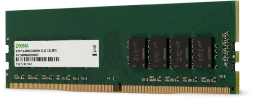 Оперативная память Digma 8Gb DDR4 3200MHz DGMAD43200008D RTL PC4-25600 CL22 DIMM 288-pin 1.2В dual rank Ret [DGMAD43200008D]