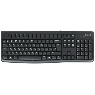 Клавиатура Logitech K120 EER проводная, USB, черный [920-002506]
