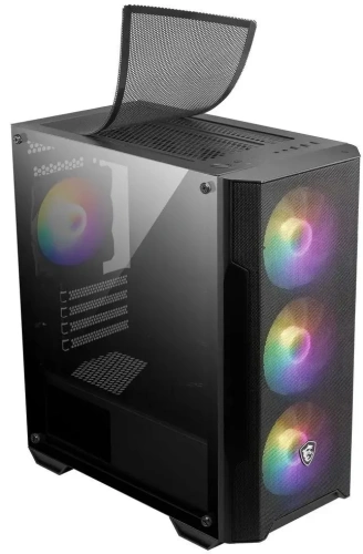 Компьютерный корпус MSI MAG FORGE M100A, Mini-Tower, черный [MAG FORGE M100A]