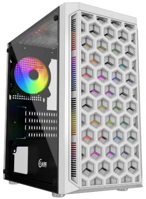 Компьютерный корпус Powercase Mistral Micro T3W, Tempered Glass, Mesh, 2x 140mm + 1х 120mm 5-color fan, белый, mATX [CMIMTW-L3]